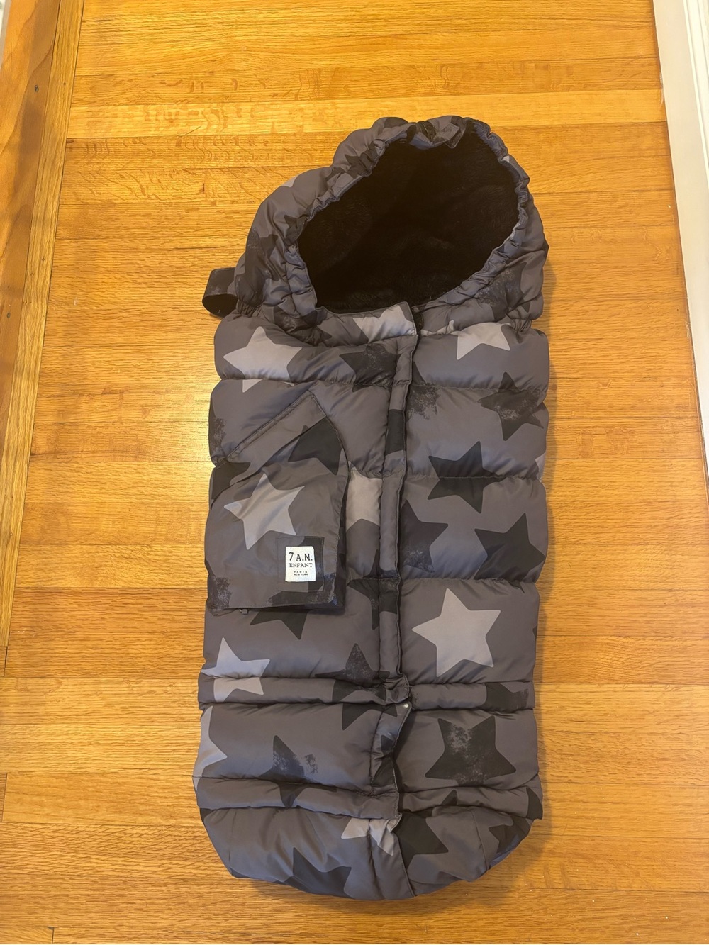 7Am Enfant Blanket 212 Evolution Grey Star Kids Footmuff - Padded Stroller Bunti